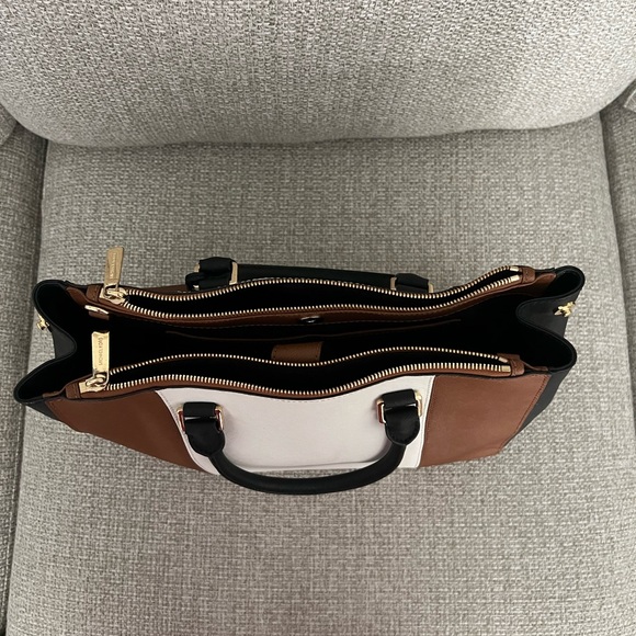 Michael Kors Black, Brown, and White Satchel - Picture 4 of 5